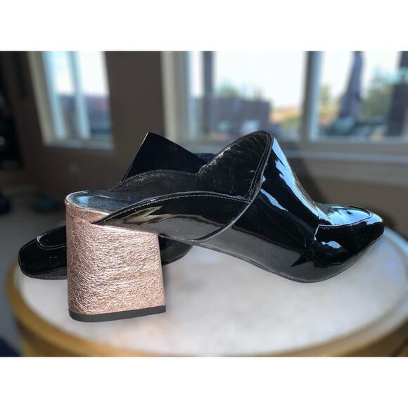 ASKA Women's Patent Leather Mid Heel Mules - 100% Exclusive - Picture 6 of 8